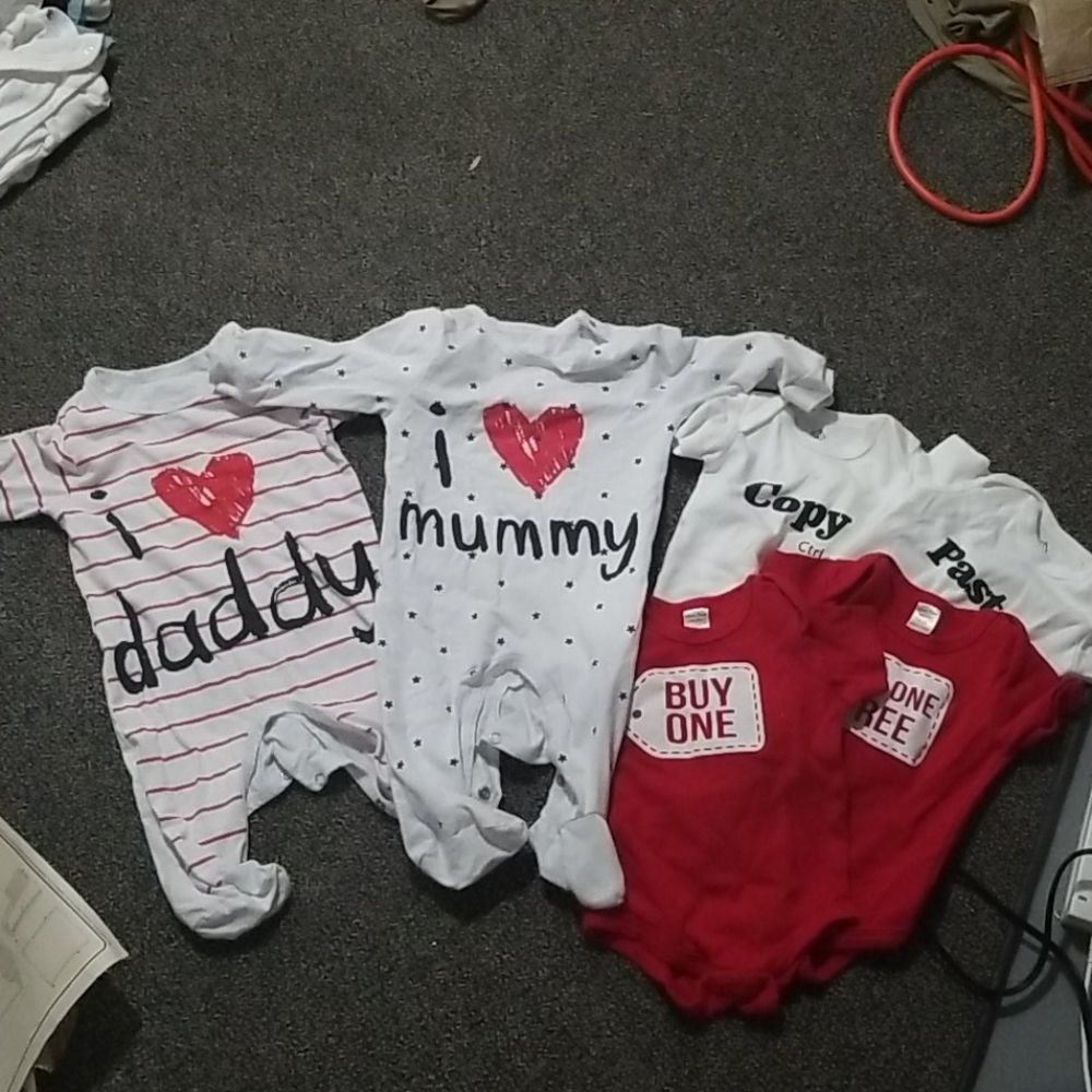 0-3 Month twin matching outfits